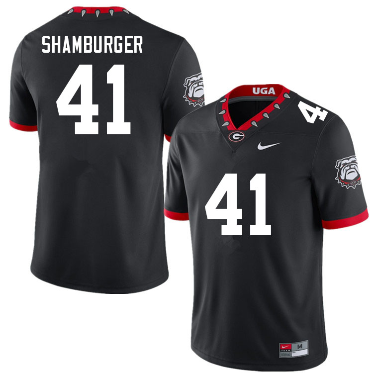 Georgia Bulldogs Men's Denton Shamburger #41 Black 2022 100th Anniversary Stitched College UGA Football Jersey 23FA010PP